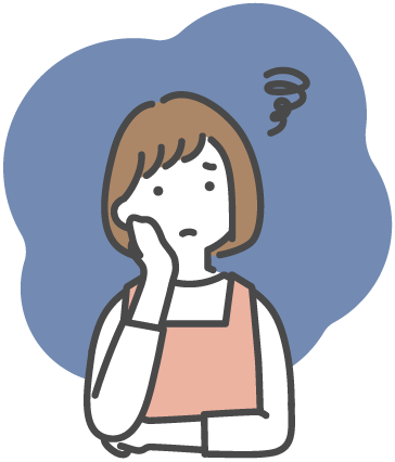 悩む保育士のイラスト